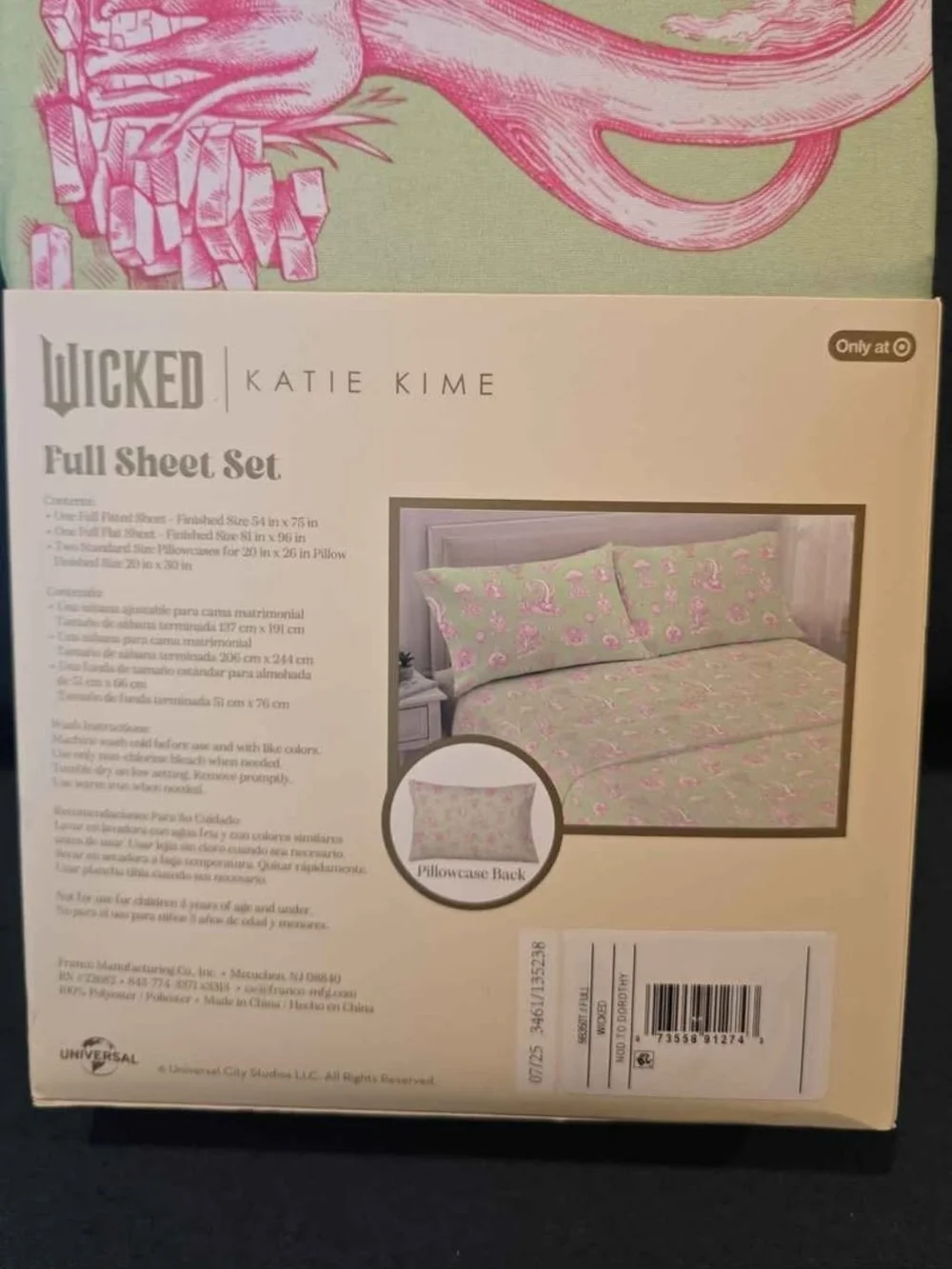 Katie K Mint and Pink Floral Full Sheet Set